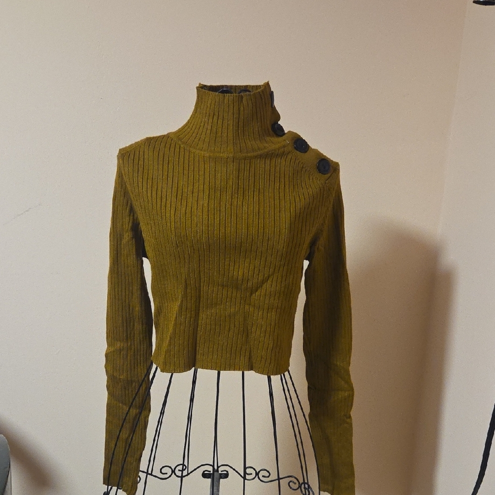 Xara brown cropped turtleneck size S